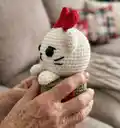 Christmas Giftbox Cat Amigurumi Pattern step 3 - details and accessories