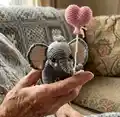 Elephant Elf Amigurumi Pattern step 1 - construction progress
