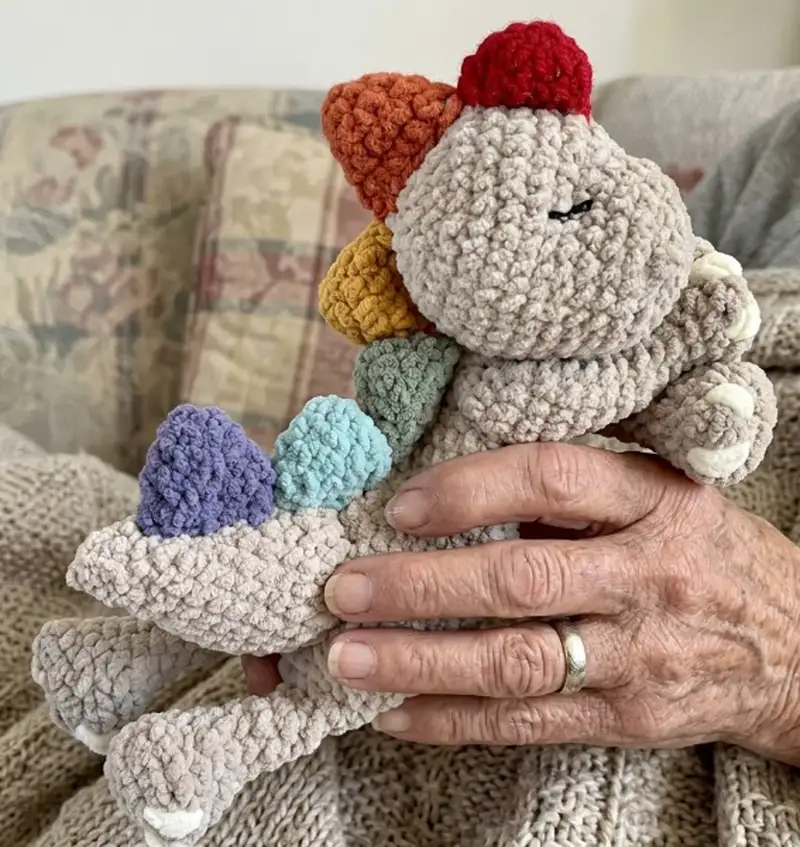 Complimentary Beginner Friendly crochet pattern: Sleepy Snuggle-saurus Rag Doll Amigurumi Pattern - Simple to follow guide