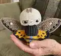 Deaths Head Hawk Moth Amigurumi Pattern step 4 - final assembly and finishing
