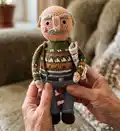 Grandpa Amigurumi Pattern step 1 - construction progress