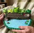 Frog Play Set Amigurumi Pattern step 1 - construction progress