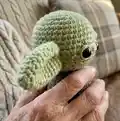 Baby Alien Amigurumi Pattern step 2 - assembly progress