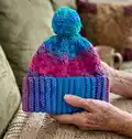 Stripy Shell Stitches Crochet Hat Pattern step 1 - construction progress