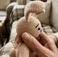 Bunny Crochet Pattern # 105 Amigurumi Pattern step 2 - assembly progress