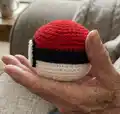 Pokeball Amigurumi Pattern step 2 - assembly progress