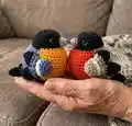 Bullfinch Amigurumi Pattern step 1 - construction progress