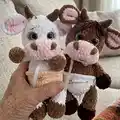 Baby Cow and Baby Bull Amigurumi Pattern step 1 - construction progress