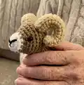 Bobby the Bighorn Sheep Amigurumi Pattern step 3 - details and accessories