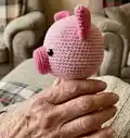 Lily the Piglet Amigurumi Pattern step 2 - assembly progress