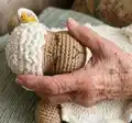 Sheep Security Blanket Amigurumi Pattern step 2 - assembly progress