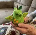 Pearodactyl Amigurumi Pattern step 4 - final assembly and finishing