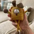 Woof the Dog Amigurumi Pattern step 1 - construction progress