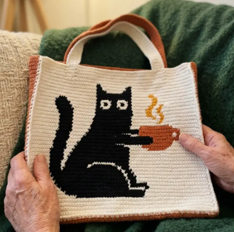 Quality crochet pattern: Cat with a cup Amigurumi Pattern - Intermediate level guide with complete instructions