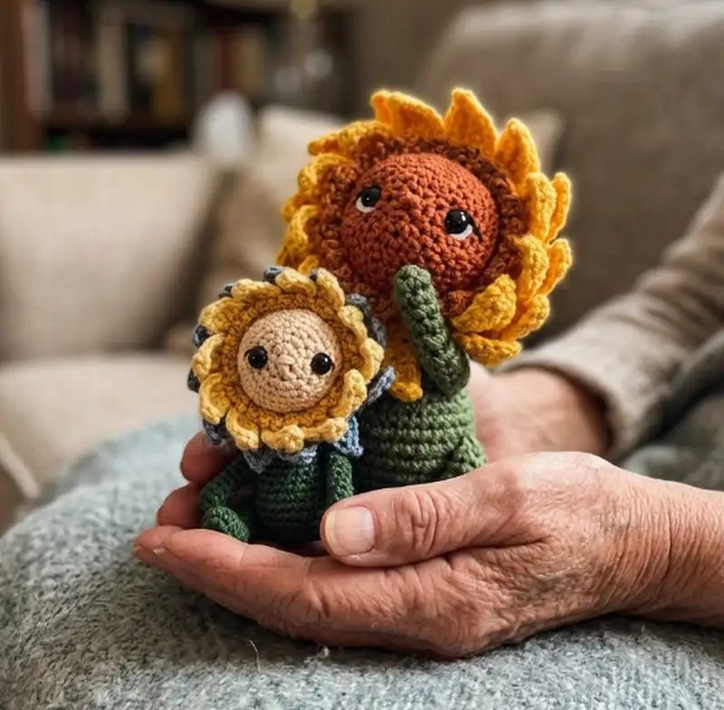 Quality crochet pattern: Baby Sunflower Amigurumi Pattern - Intermediate level guide with complete instructions