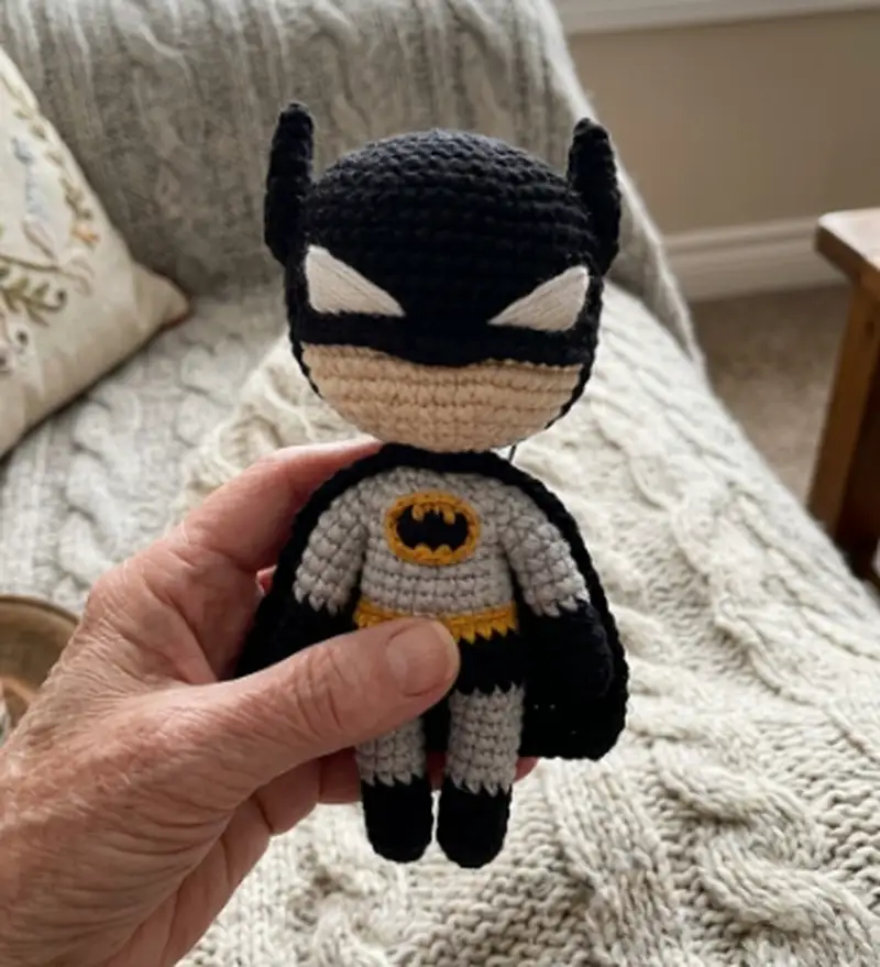 Complimentary Intermediate crochet pattern: Batman Amigurumi Pattern - Simple to follow guide