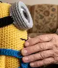 Minion Amigurumi Pattern step 2 - assembly progress