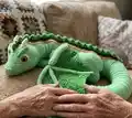Large Dragon Plush Amigurumi Pattern step 1 - construction progress