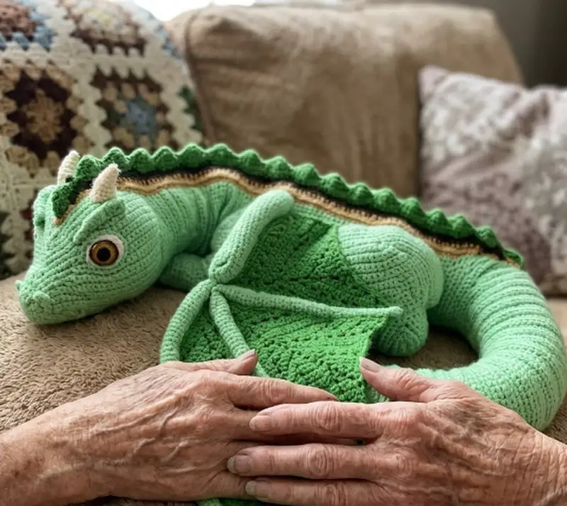 Complimentary Advanced crochet pattern: Large Dragon Plush Amigurumi Pattern - Simple to follow guide