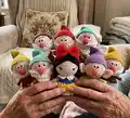Snow White & The Seven Dwarfs Amigurumi Pattern step 1 - construction progress