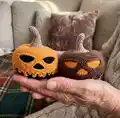 Pumpkin for Halloween Amigurumi Pattern step 1 - construction progress