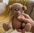 Little Teddy Bear Amigurumi Pattern step 1 - construction progress
