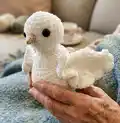 Dove Amigurumi Pattern step 4 - final assembly and finishing