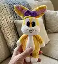 Bunny Amigurumi Pattern step 1 - construction progress