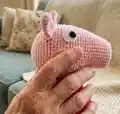 Peppa Pig Amigurumi Pattern step 2 - assembly progress