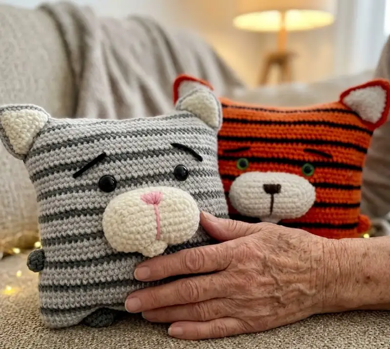 Quality crochet pattern: Pillow-Cat Amigurumi Pattern - Intermediate level guide with complete instructions