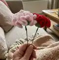 Carnation Flower Pattern step 1 - construction progress