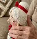 Granny Claus Amigurumi Pattern step 3 - details and accessories