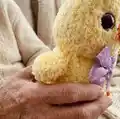 Feather Locklear the Chick Amigurumi Pattern step 2 - assembly progress