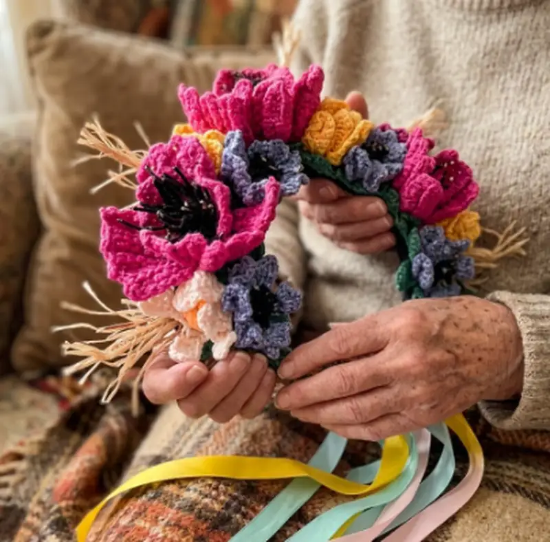 Complimentary Intermediate crochet pattern: Floral headband Pattern - Simple to follow guide