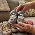 Baby Sneaker Booties Crochet Pattern step 4 - final assembly and finishing