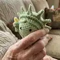 Lady Liberty Amigurumi Pattern step 2 - assembly progress