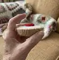 Mini Cherry Bakewell Amigurumi Pattern step 3 - details and accessories