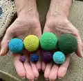 Ball of (almost) any size Amigurumi Pattern step 4 - final assembly and finishing