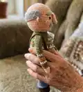 Grandpa Amigurumi Pattern step 3 - details and accessories