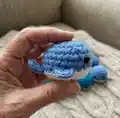 Mini Whale Amigurumi Pattern step 2 - assembly progress