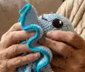 Reversible Octo Mood Hat Amigurumi Pattern step 2 - assembly progress
