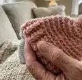 Free Crochet Hat Pattern step 2 - assembly progress