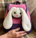 Plush Backpack Bunny Amigurumi Pattern step 4 - final assembly and finishing