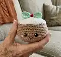 Christmas Pudding Amigurumi Pattern step 1 - construction progress
