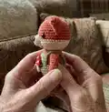 Victor Fox & Anna Bunny Amigurumi Pattern step 2 - assembly progress