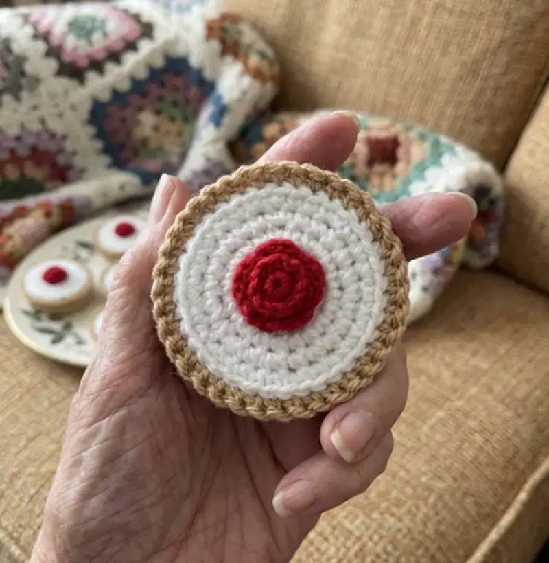 Quality crochet pattern: Mini Cherry Bakewell Amigurumi Pattern - Beginner Friendly level guide with complete instructions