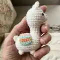 Llama No Sew Amigurumi Pattern step 2 - assembly progress