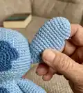 Stitch Amigurumi Pattern step 2 - assembly progress