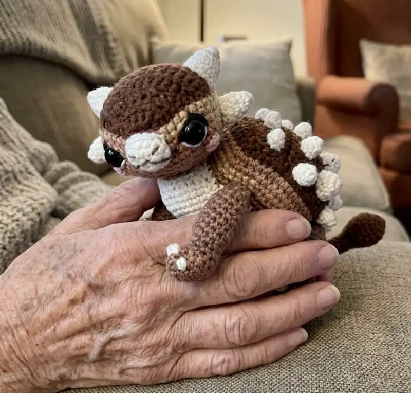 Complimentary Intermediate crochet pattern: Ankylosaurus Bruno Amigurumi Pattern - Simple to follow guide