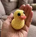 Daisy The Duck Amigurumi Pattern step 1 - construction progress